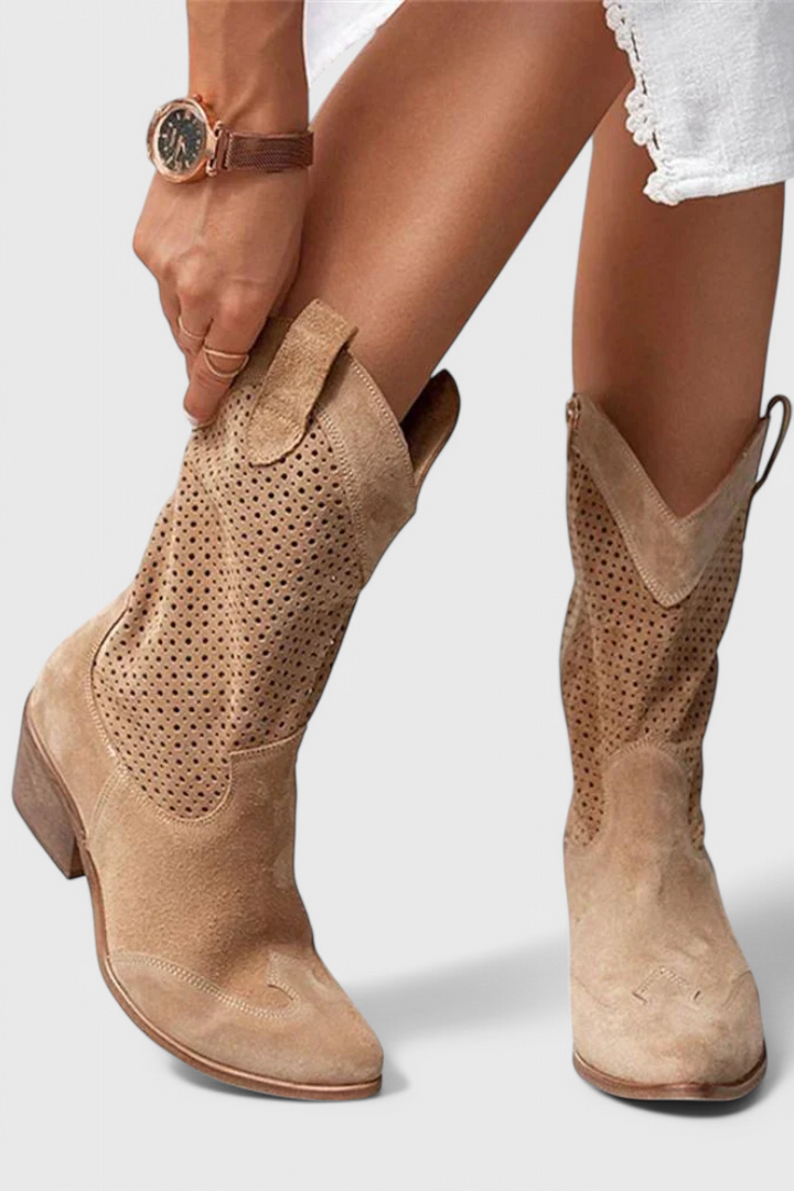 Annalla Zippered Lightweight Western Boots