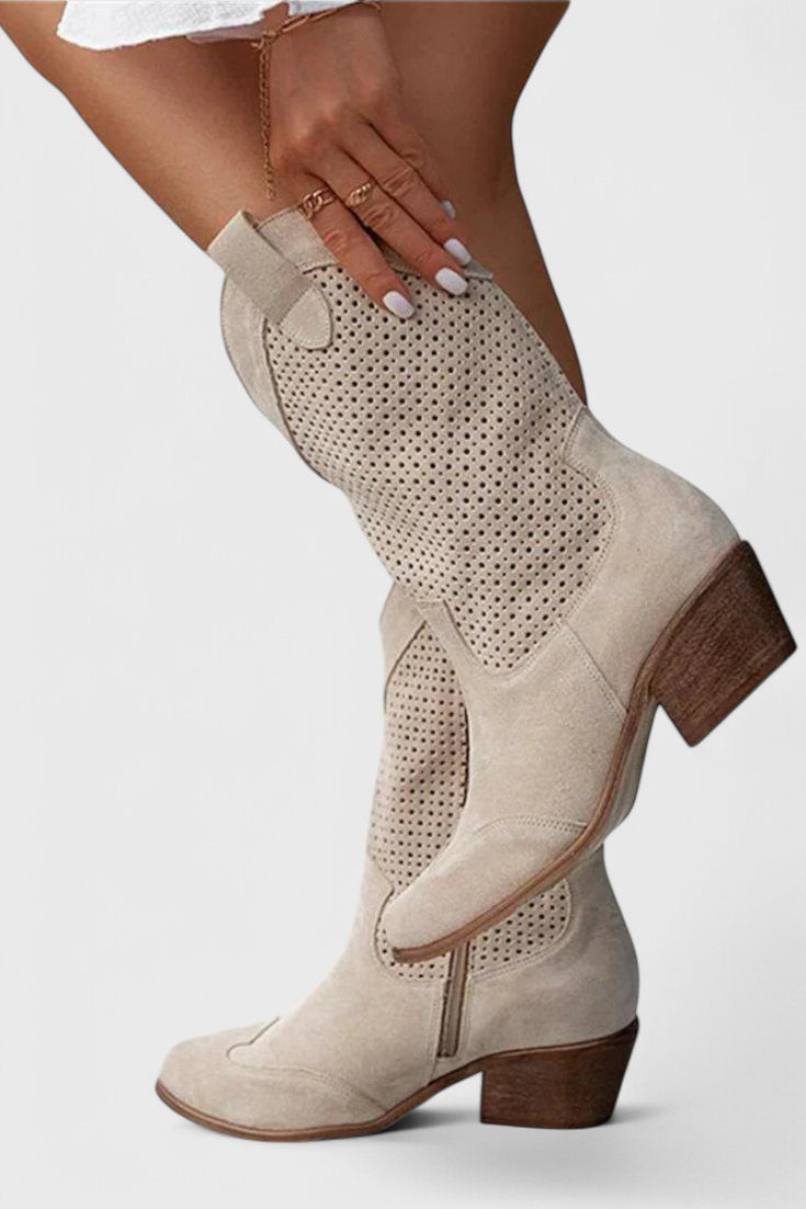 Annalla Zippered Lightweight Western Boots