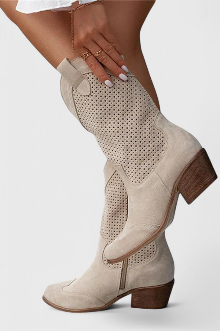 Annalla Zippered Lightweight Western Boots