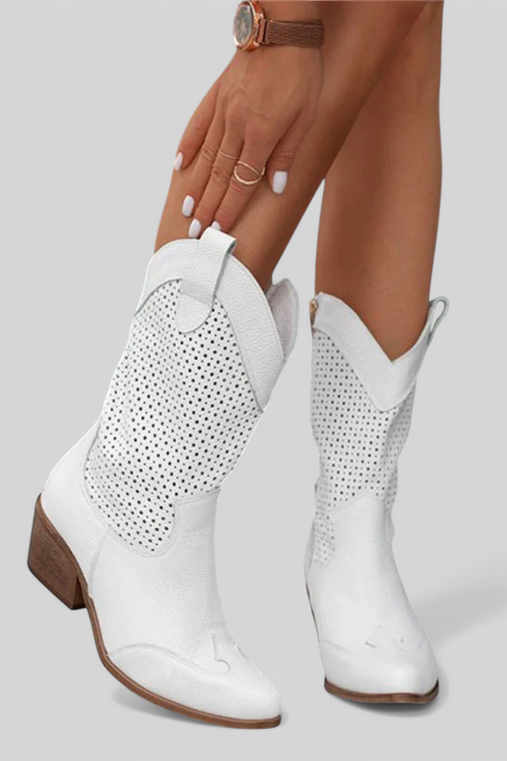 Annalla Zippered Lightweight Western Boots