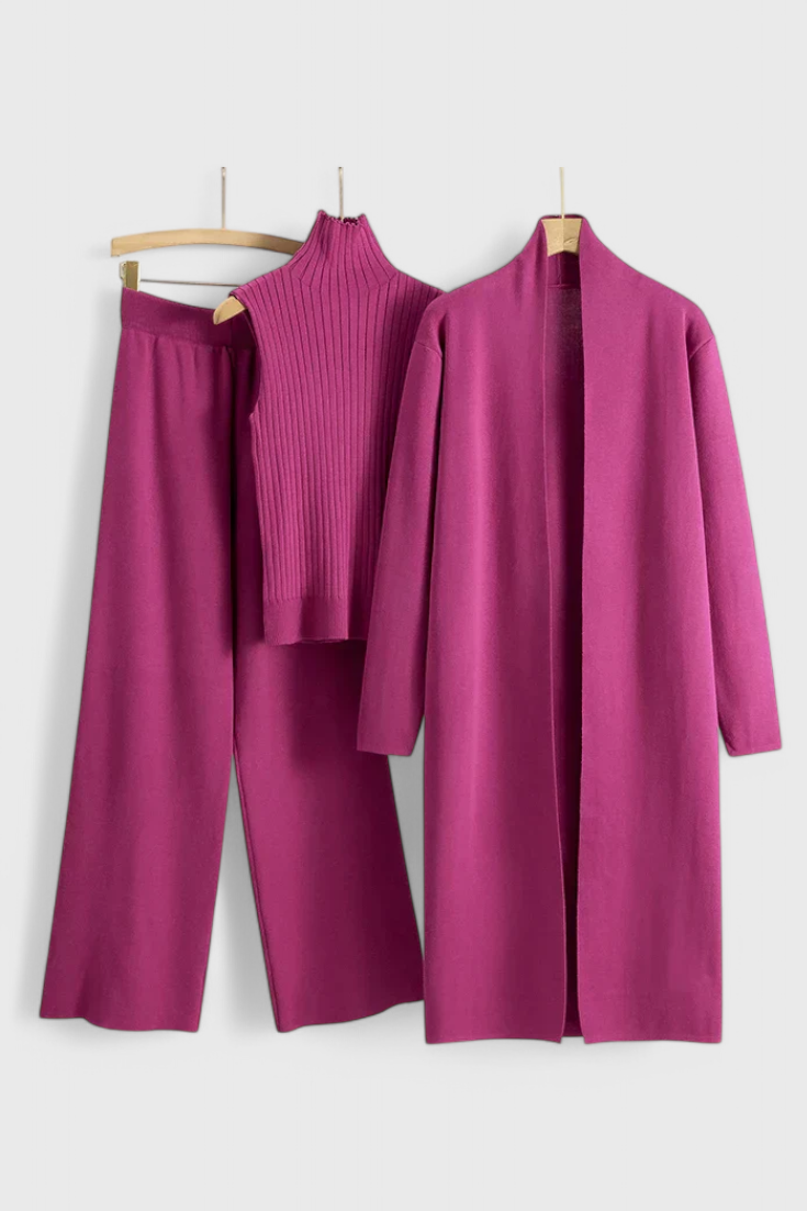 Mahalia 3-Piece Soft Knit Ensemble with Chic Design