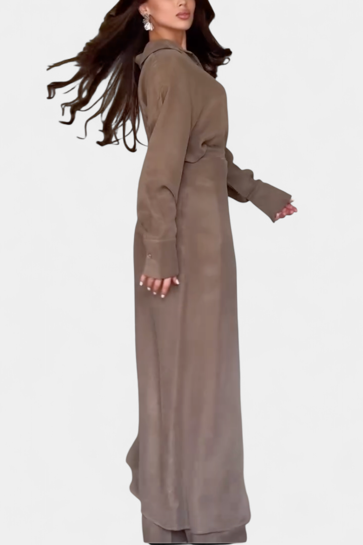 Marisol Casual Shirt and Skirt Pants Set