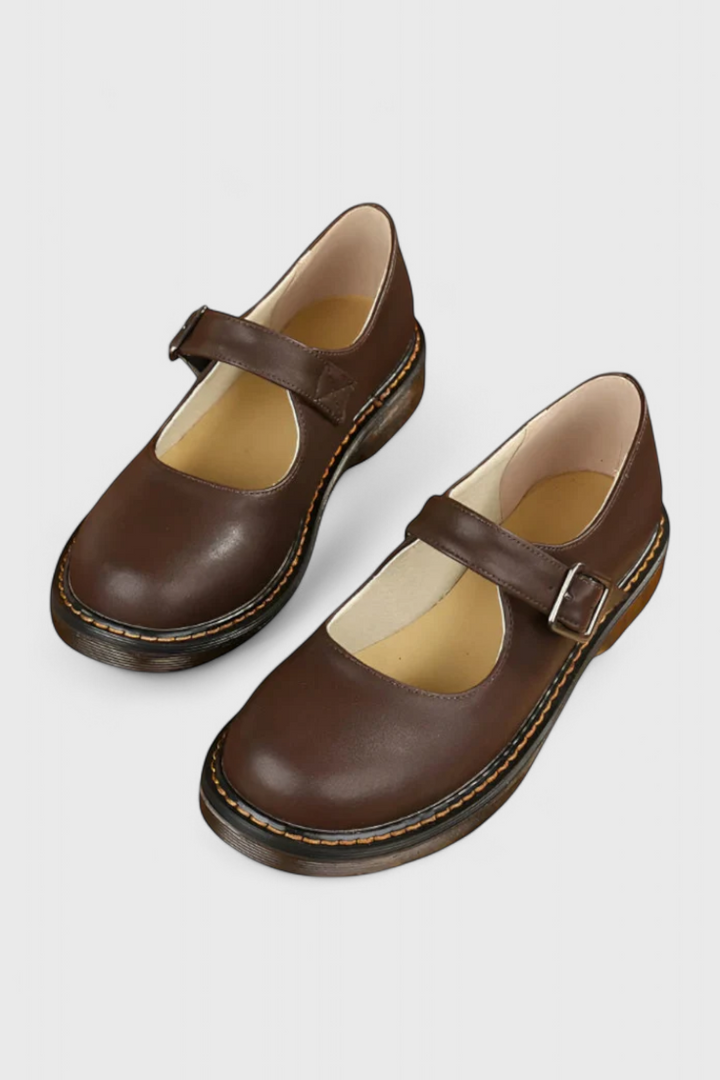 Lareina Adjustable Strap Mary Jane Flats