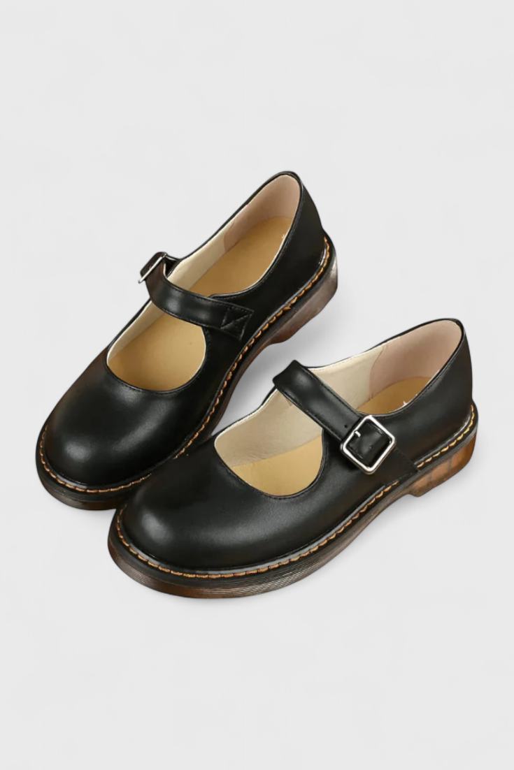 Lareina Adjustable Strap Mary Jane Flats