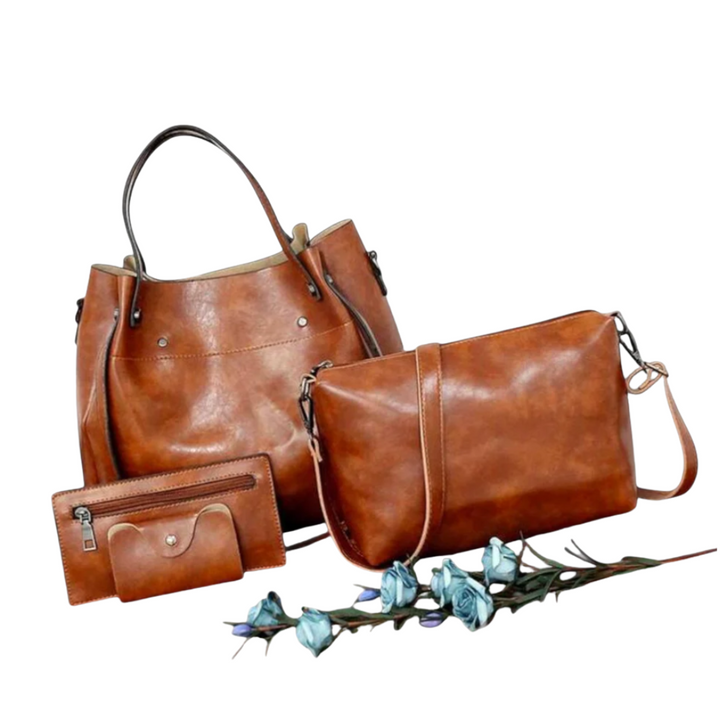 Alvhildea - Vintage-Inspired 4-Piece Handbag Set