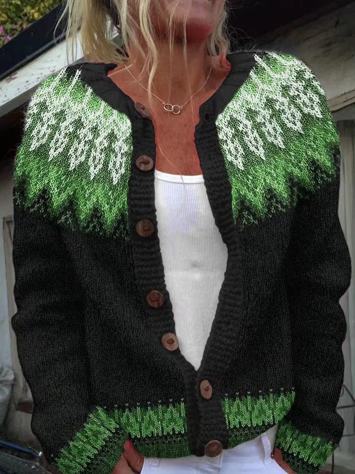 Sadie | Retro Icelandic Knit Cardigan