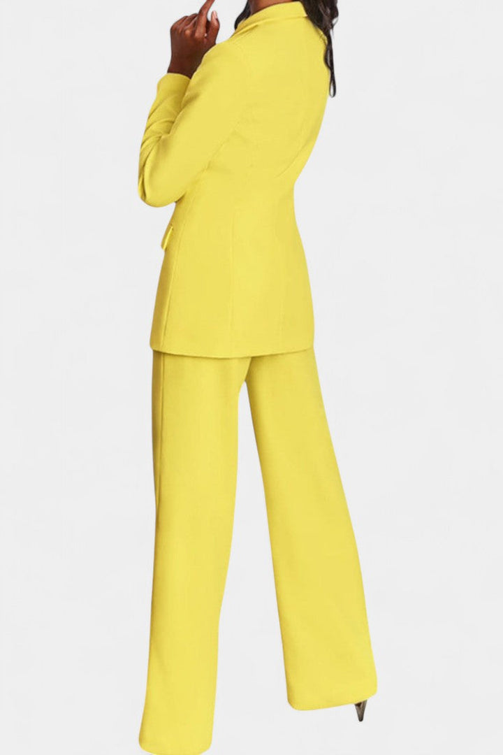 Marnie Blazer and High-Waisted Pants Ensemble