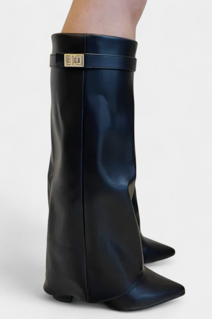 Raya Knee-High Boots with Block Heel