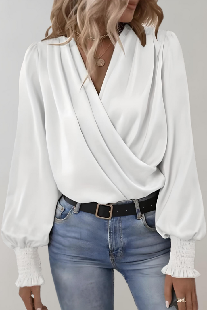 Quinn V-Neck Long Sleeve Blouse