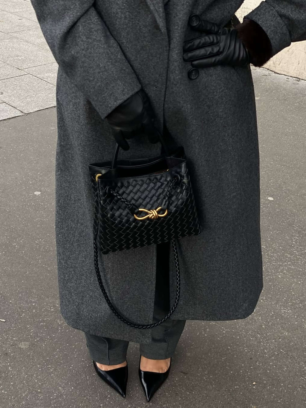 Eloise | Textured Compact Woven Handbag