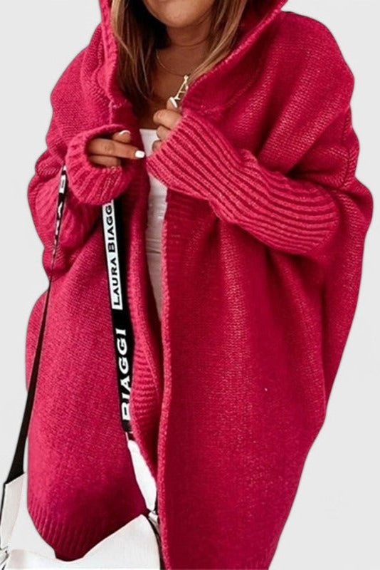 Cozy Hooded Oversized Knit Cardigan by Lovisa