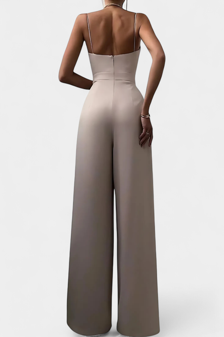Romily Sleeveless Jumpsuit with Tailored Waist and Flowy Legs