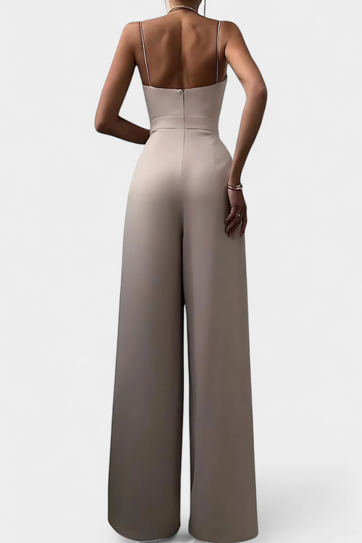Romily Sleeveless Jumpsuit with Tailored Waist and Flowy Legs
