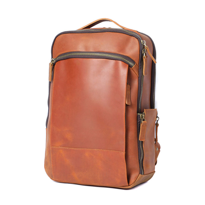 Andrew - Men's Leather Laptop Backpack