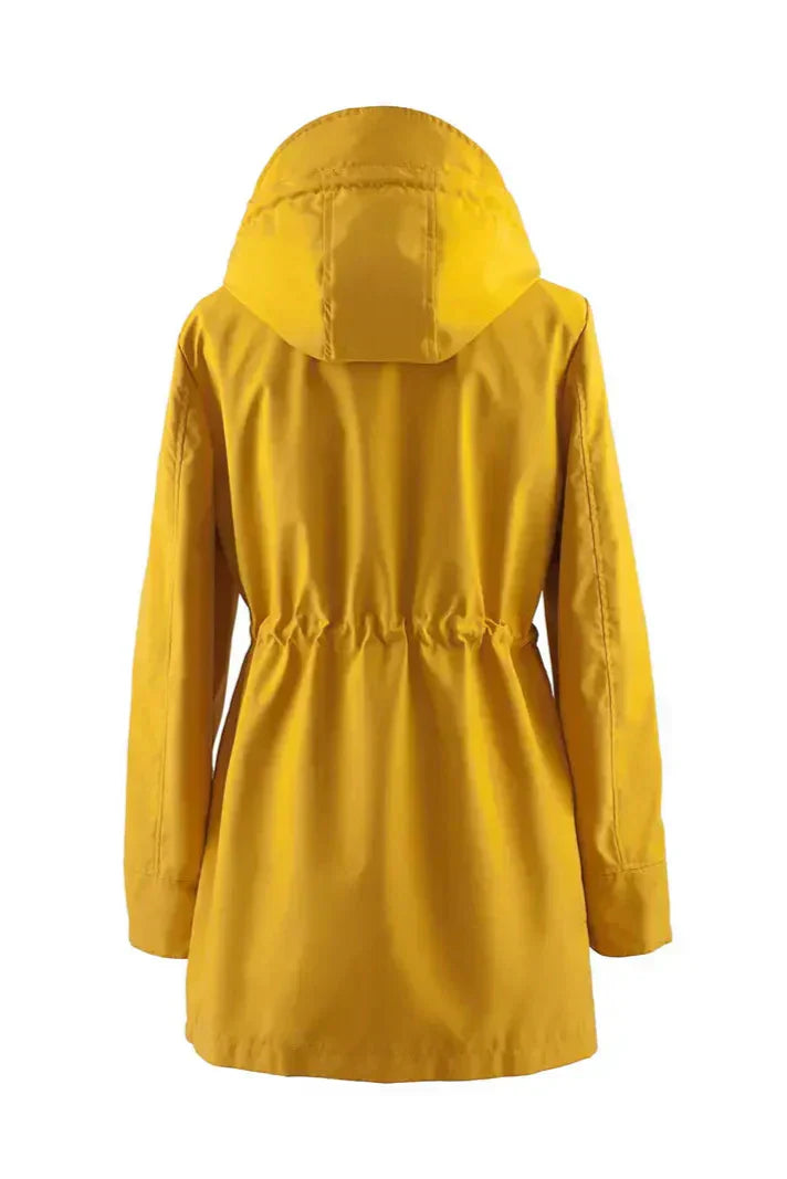 Doemi Fitted Silhouette Long Sleeve Raincoat