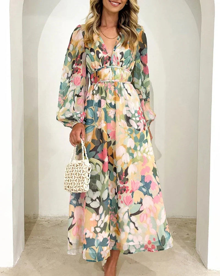 Kristin™ | Bohemian Pink Maxi Dress