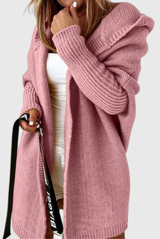 Cozy Hooded Oversized Knit Cardigan by Lovisa