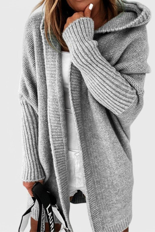 Cozy Hooded Oversized Knit Cardigan by Lovisa