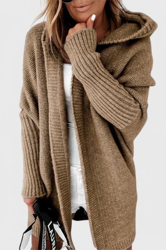 Cozy Hooded Oversized Knit Cardigan by Lovisa