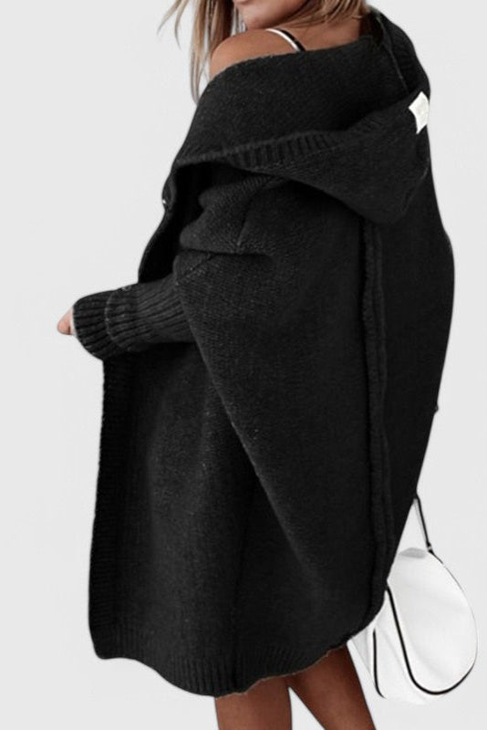 Cozy Hooded Oversized Knit Cardigan by Lovisa
