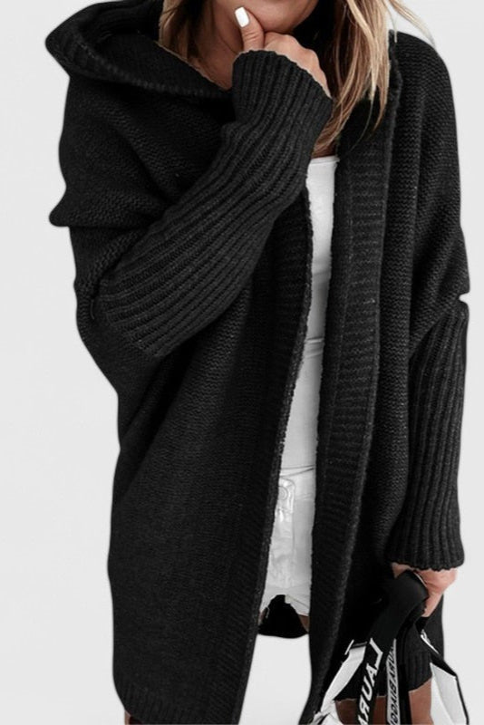 Cozy Hooded Oversized Knit Cardigan by Lovisa