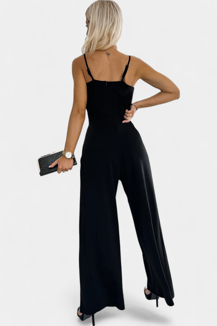 Prescillia Elegant Strap Jumpsuit with Side Cutouts