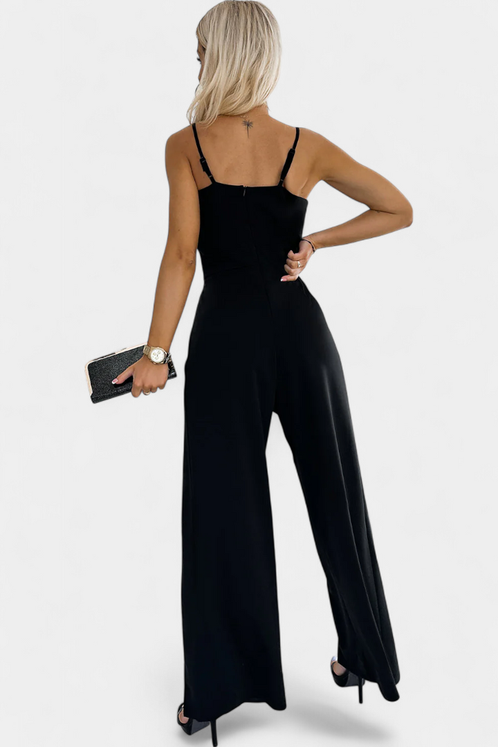 Prescillia Elegant Strap Jumpsuit with Side Cutouts