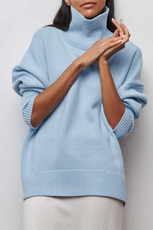 Alma Oversized Sweater Featuring a Luxurious High Collar