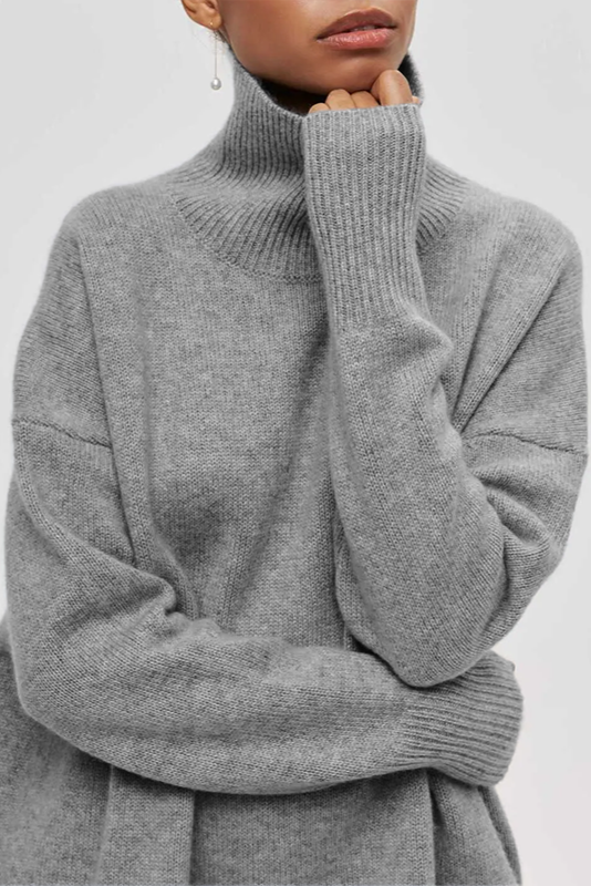 Alma Oversized Sweater Featuring a Luxurious High Collar