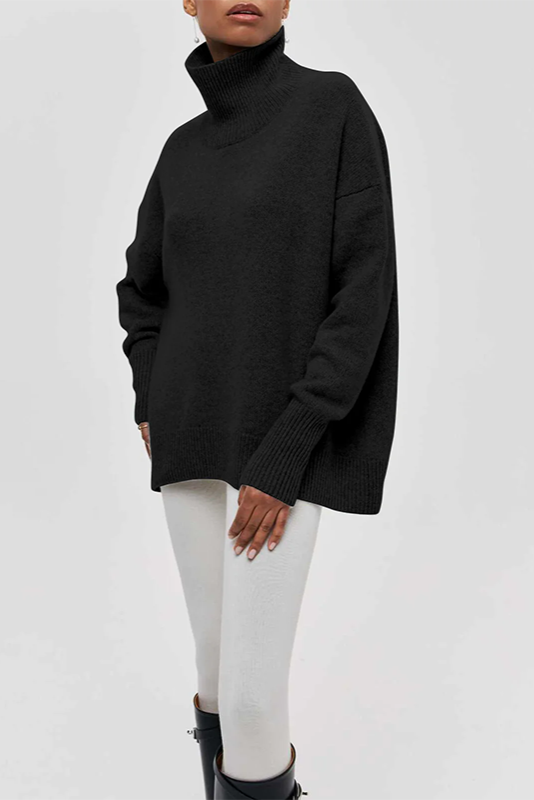 Alma Oversized Sweater Featuring a Luxurious High Collar