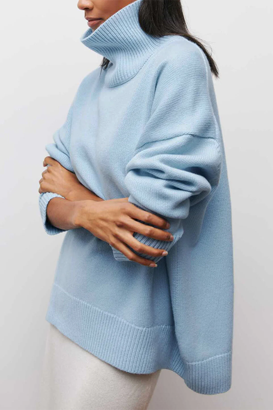 Alma Oversized Sweater Featuring a Luxurious High Collar