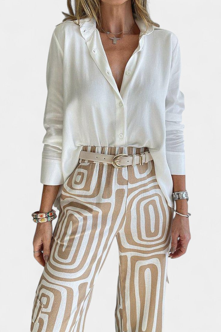 Calla Lightweight Two-Piece Set with Tailored Collar