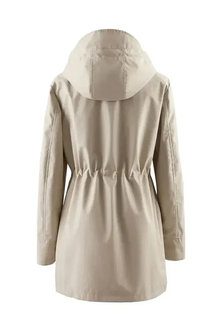 Doemi Fitted Silhouette Long Sleeve Raincoat