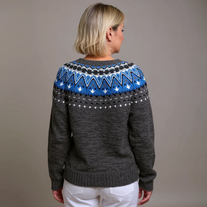Jade | Retro Icelandic Knit Cardigan