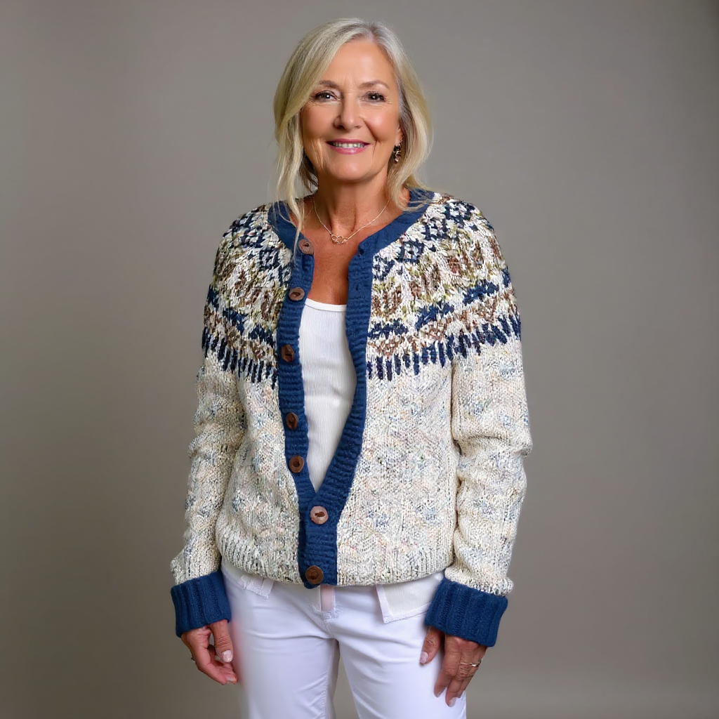 Hailey | Retro Icelandic Knit Cardigan