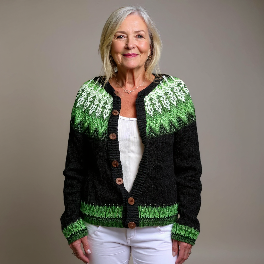 Sadie | Retro Icelandic Knit Cardigan
