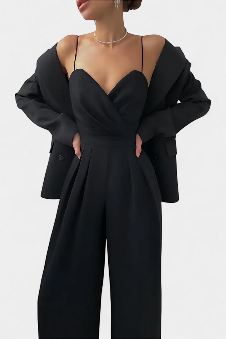Romily Sleeveless Jumpsuit with Tailored Waist and Flowy Legs