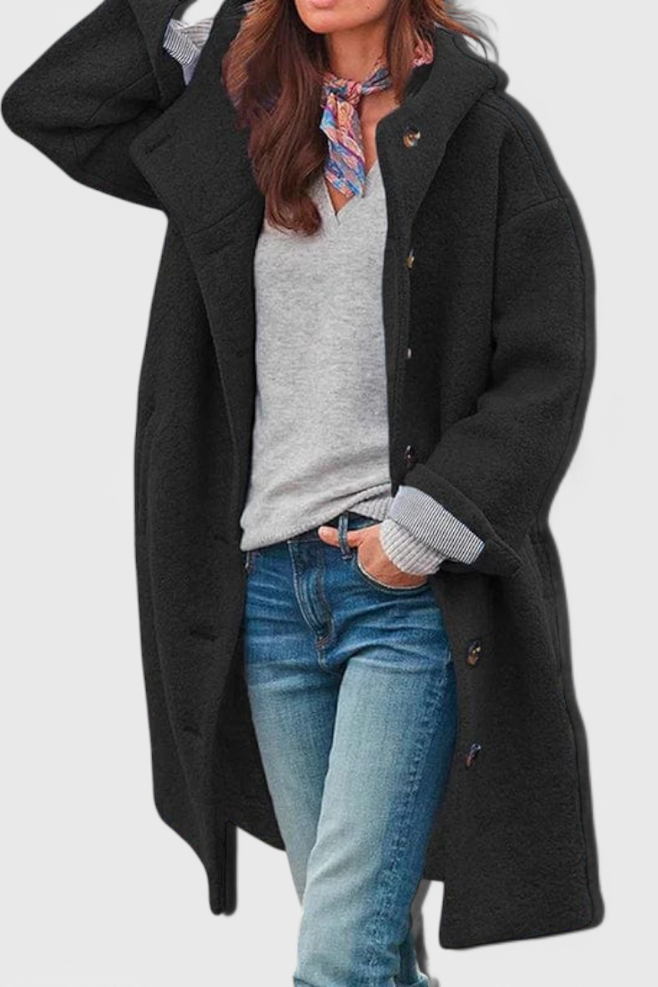 Penélope Chic Tailored Hooded Coat