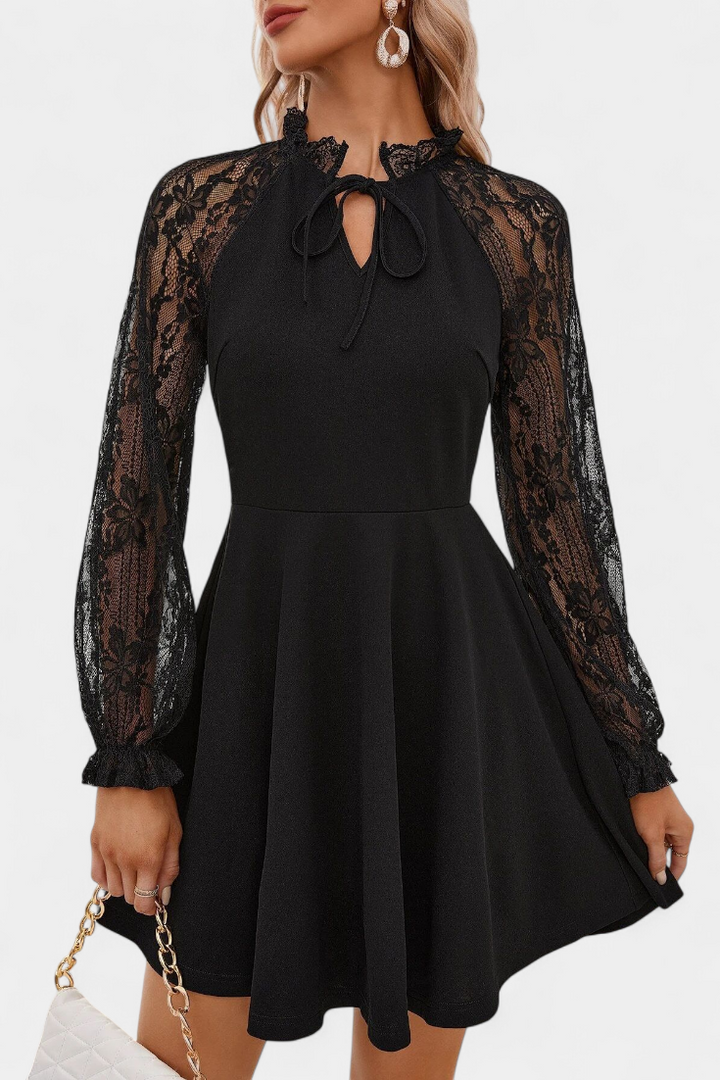 Jasella Long Sleeve Mini Lace Dress
