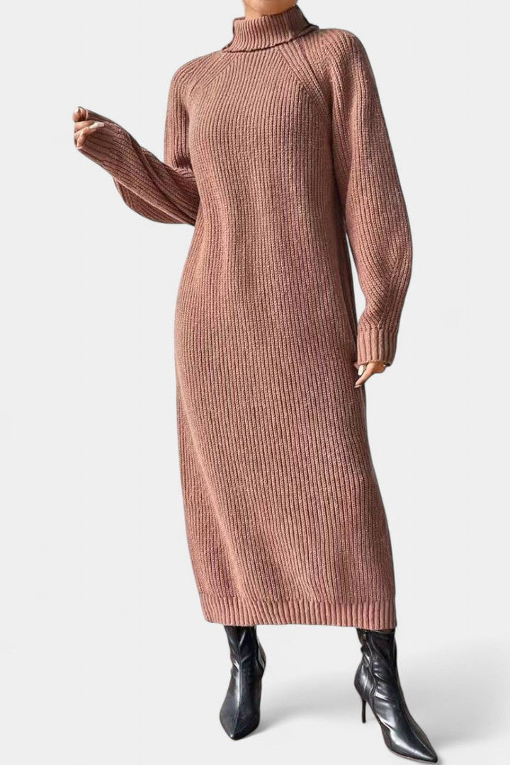 Liliriane Turtleneck Knitted Midi Dress