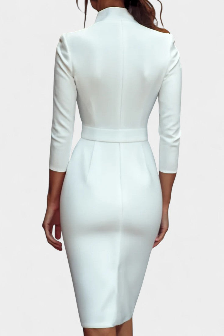 Cyrielle Luxe Draped Dress Crafted from Premium Fabric