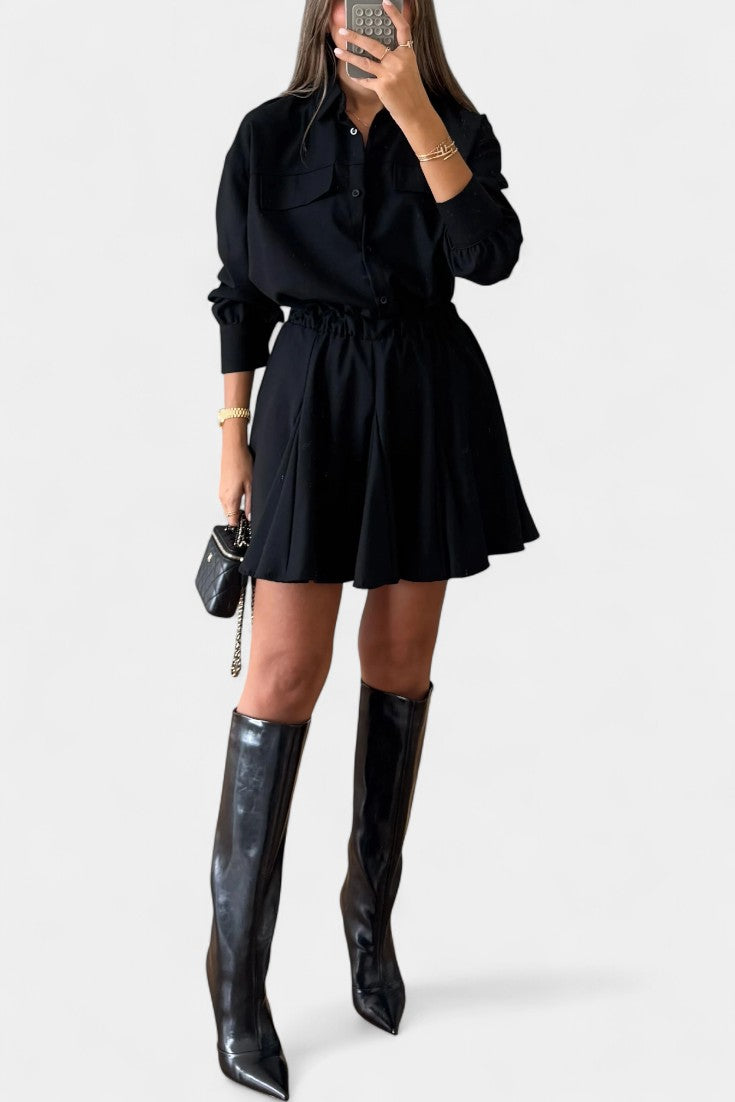 Rasine Long Sleeve Mini Dress with Sleek Silhouette