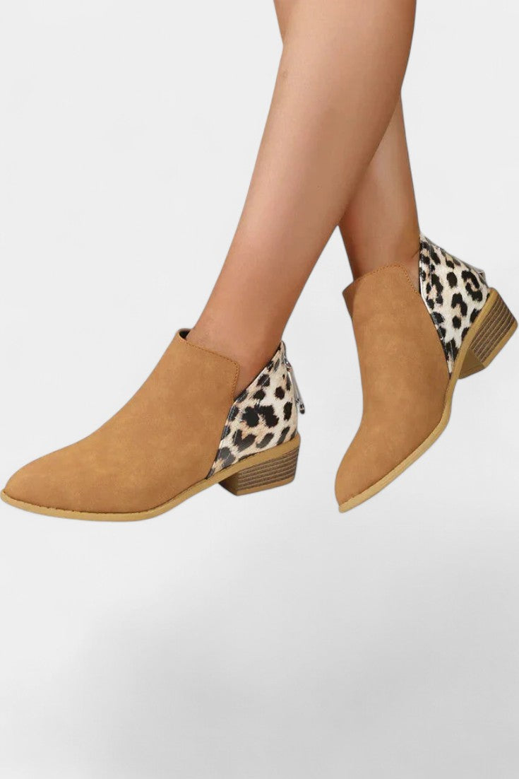 Janicee Chic Leopard Print Orthopedic Boots