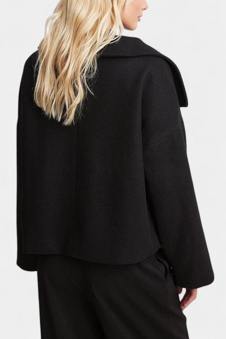 Verena Classic Collar Short Double-Breasted Coat