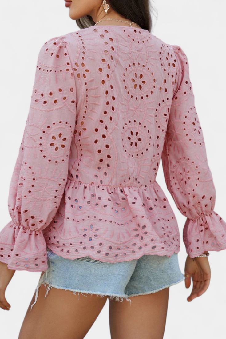 Loose-Fit Bohemian Lace Top by Kayden