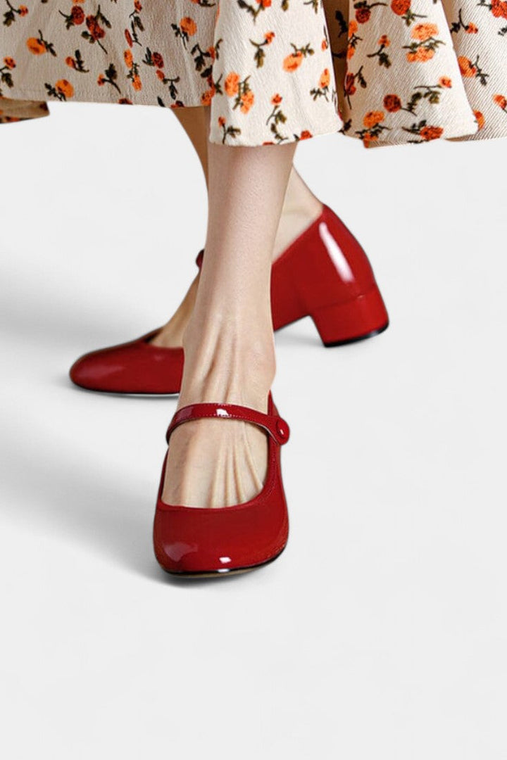 Timeless Soft Leather Livy Mary Janes with Elegant Strap