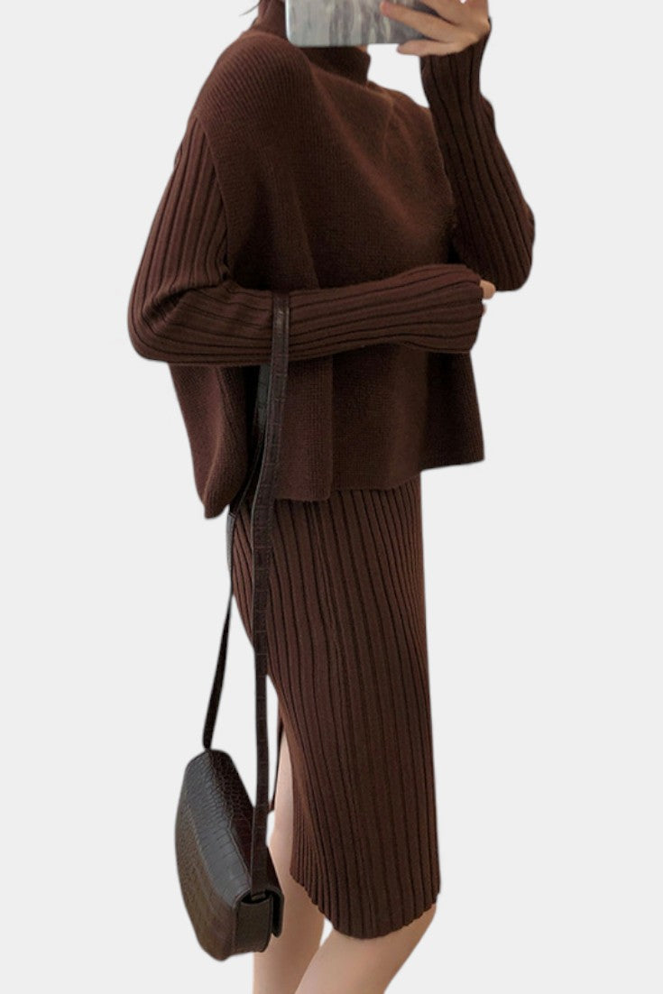 Alectra Modern Silhouette Knit Two-Piece Set