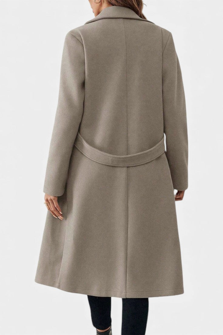 Hédia Classic Long Reversible Double-Breasted Overcoat