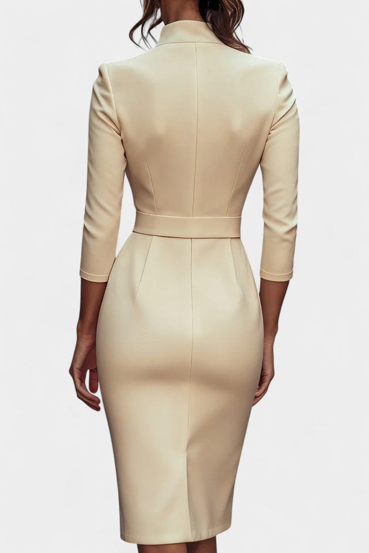 Cyrielle Luxe Draped Dress Crafted from Premium Fabric