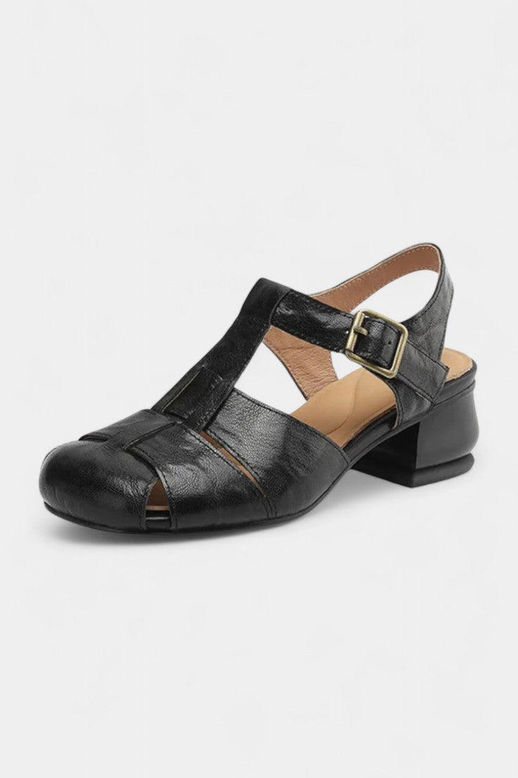 Coralia Square Toe Mary Janes with Contemporary Block Heel
